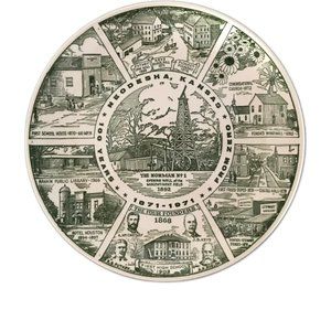 Neodesha KS Vintage Centennial Plate featuring the Norman Oil Well of 1892